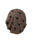 Triple Up Taupe/Black Mesh Bows Lined Pre-Tied Bandanna
