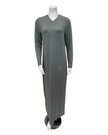 Angelice Sage Green Royal Embroidery V Neck Pull On Modal Nightgown