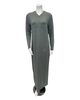 Angelice Sage Green Royal Embroidery V Neck Pull On Modal Nightgown