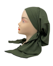 Triple Up Olive Crinkle Unlined Pre-Tied Bandanna