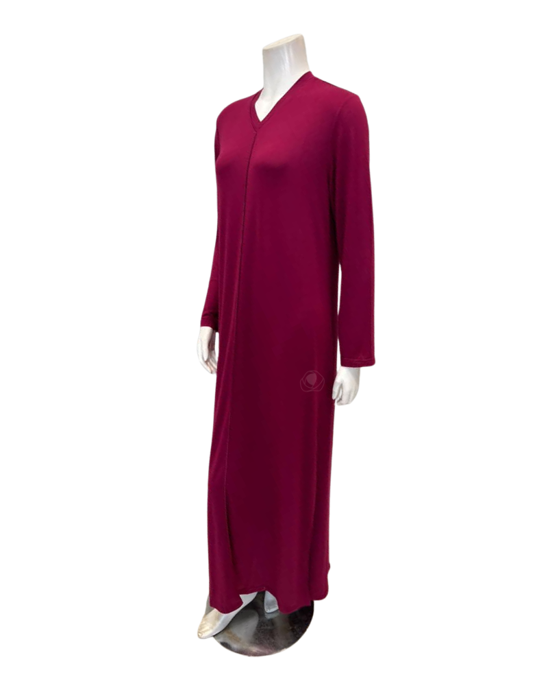 Verdiani 8617J145 Burgundy V Stitch Pull On Modal Nightgown