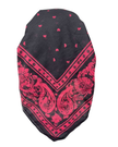 Ahead Black Pink Legacy Versatile Short Tails Adjustable Open Back Pre-Tied Bandanna