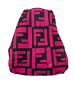 Cherie Black Berry F Design Adjustable Pre-Tied Open Back Bandanna