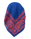 Ahead Denim with Coral Legacy Versatile Short Tails Adjustable Open Back Pre-Tied Bandanna