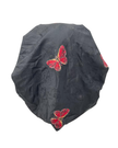 Lizi Headwear Jewel Butterfly Silk Prints Adjustable Pre-Tied Bandanna with Velvet Grip
