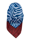 It's Younique Blue/White Stripped Animal Print Pre-Tied Open Back Bandanna with Velvet Grip