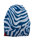 It's Younique Blue/White Stripped Animal Print Pre-Tied Open Back Bandanna with Velvet Grip