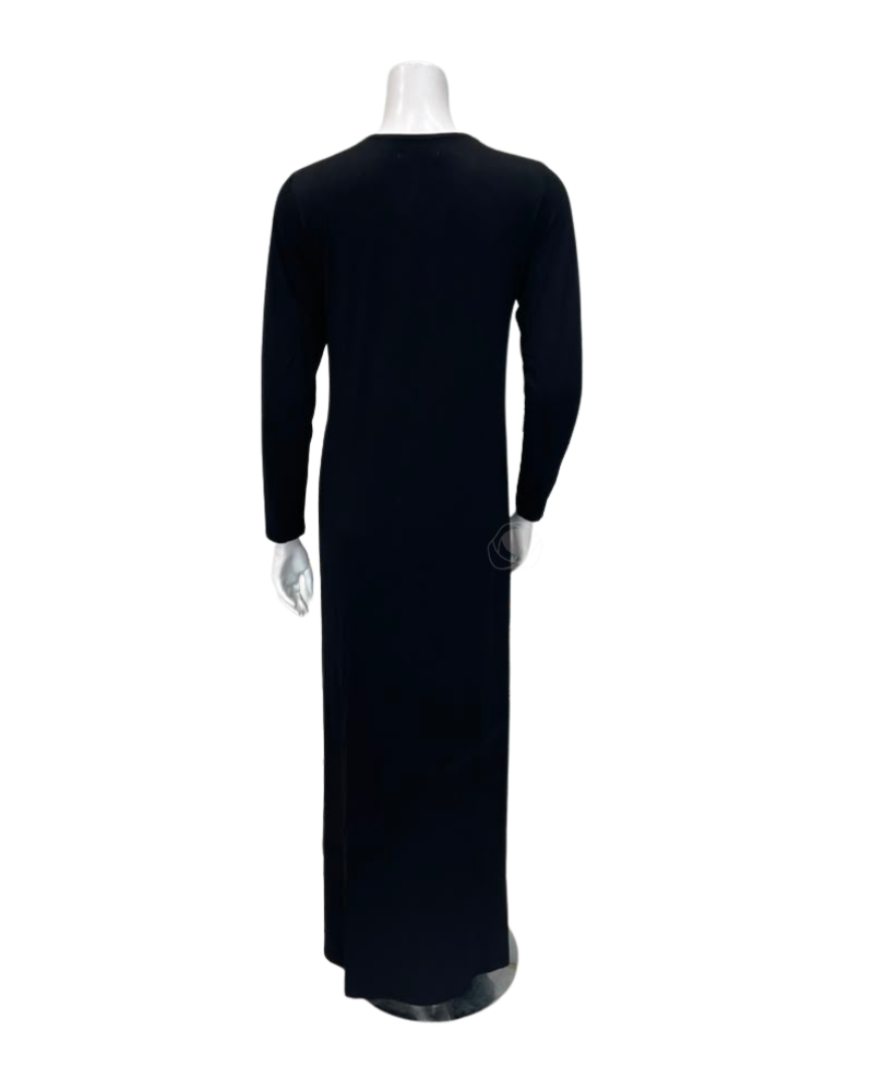 The Star Story Ivory Scroll Black Modal Button Down Nightgown