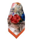 It's Younique Peach/Orange Watercolor Pre-Tied Open Back Bandanna with Velvet Grip