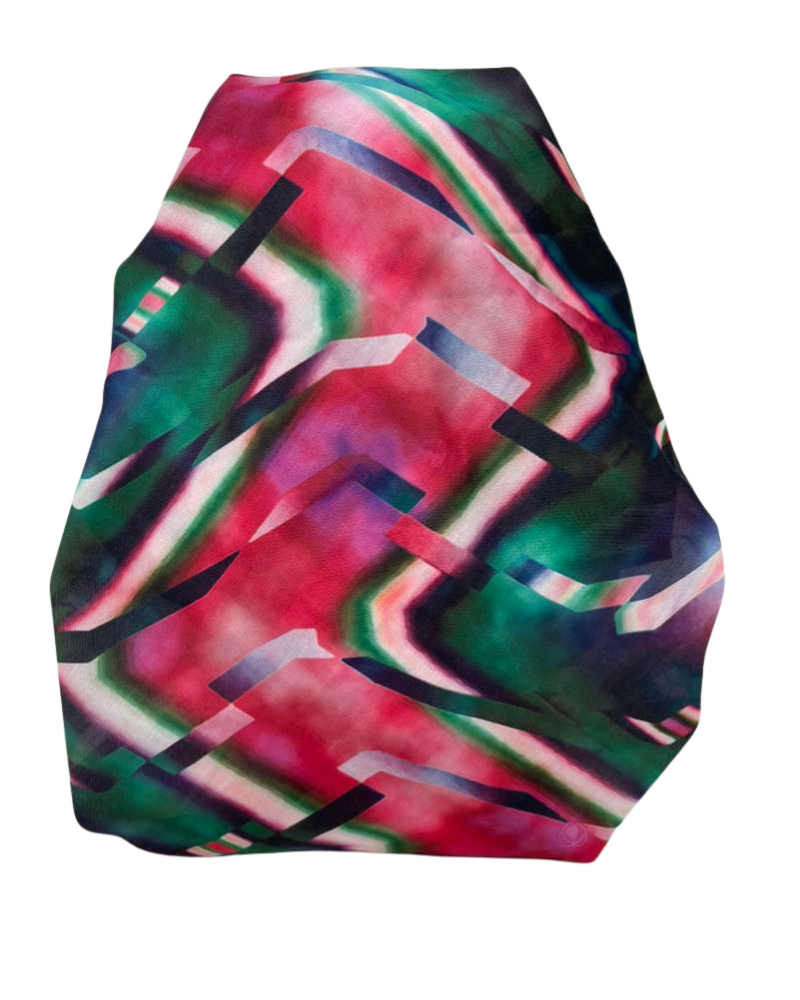 It's Younique Chevron Print Multi Pre-Tied Open Back Bandanna with Velvet Grip