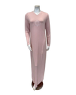 Angelice Light Pink Royal Embroidery V Neck Pull On Modal Nightgown
