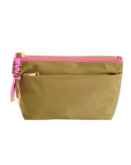 ShiraLeah Olive Jet Zip Pouch