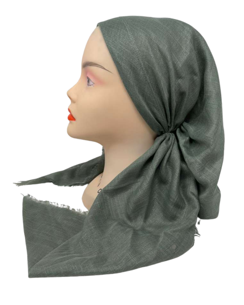 It's Younique OB-SHIM-GRN Solid Green Shimmer Pre-Tied Open Back Bandanna with Velvet Grip
