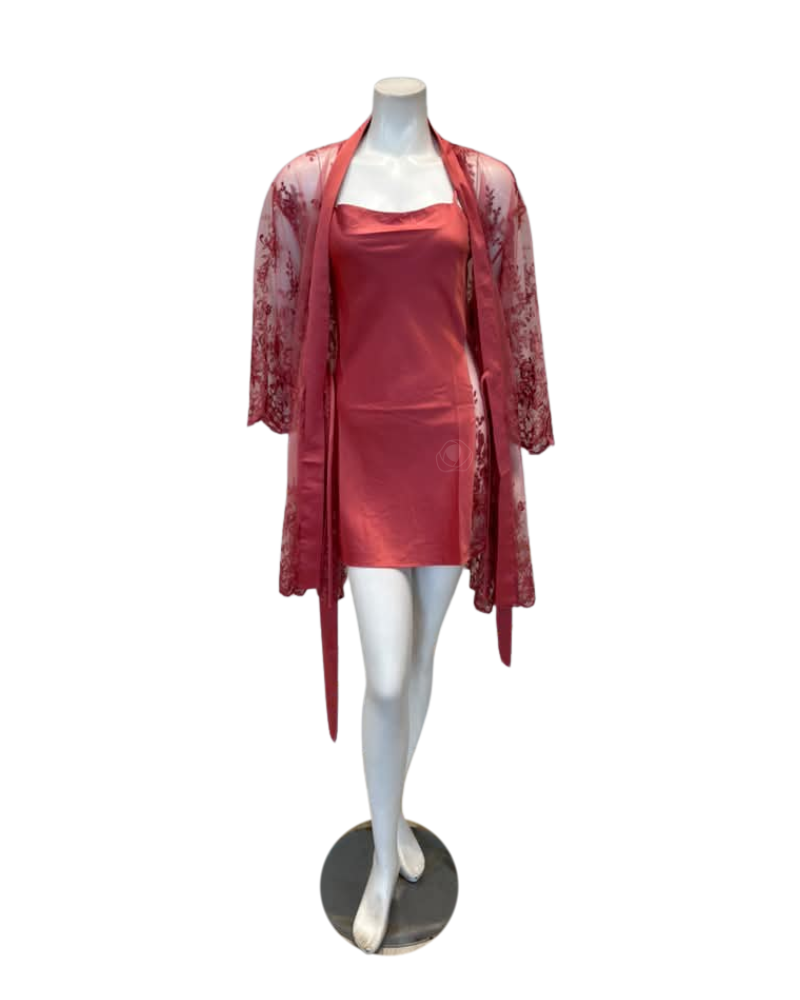 Rya Collection Camelia Darling Lace Chemise & Wrap Set