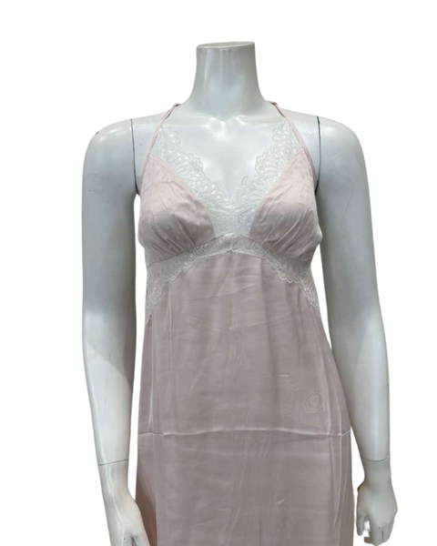 Oh! Zuza MV28 + M3646 Blush Satin and Lace Chemise & Wrap Set