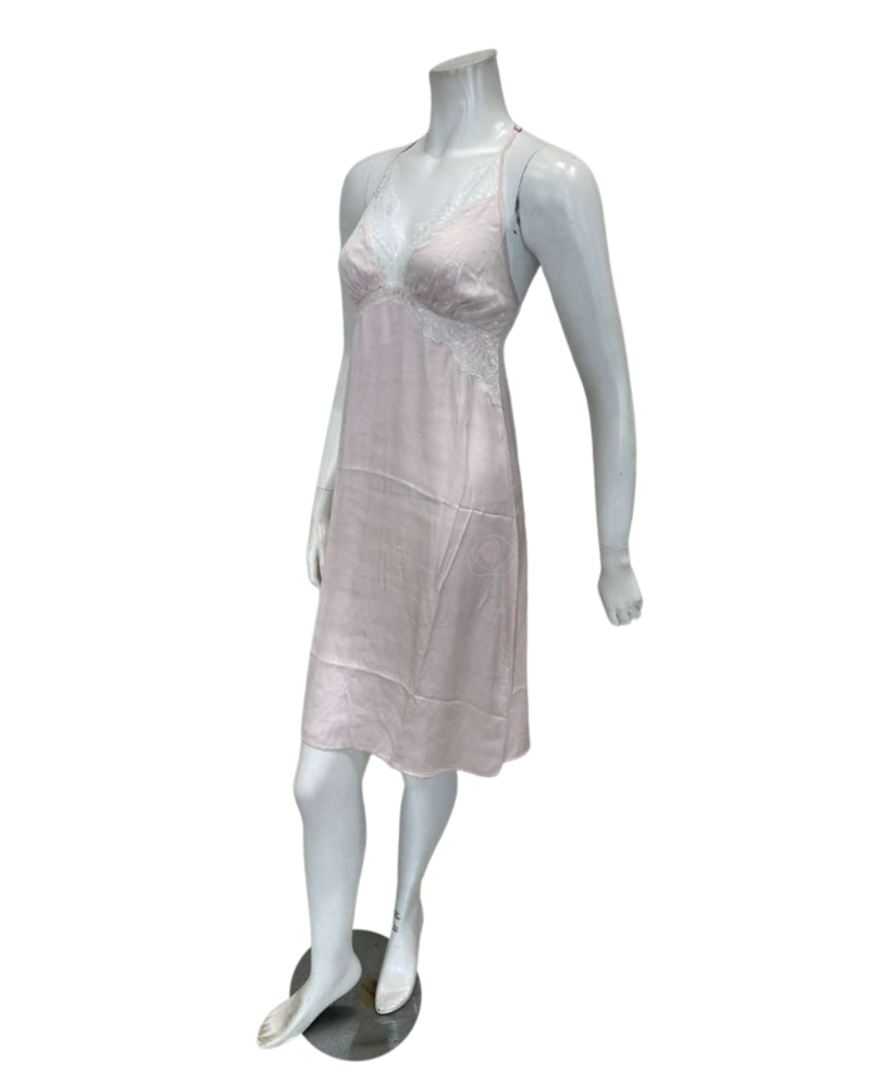 Oh! Zuza Blush Satin and Lace Chemise & Wrap Set