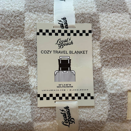Local Beach TRVLCHECK Sand Checker Cozy Travel Blanket Myselflingerie.com