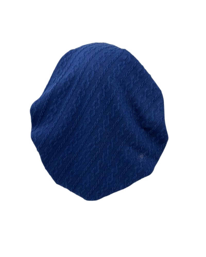 Triple Up Navy Cable Knit Unlined Pre-Tied Bandanna