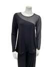 Verdiani Sheer Lace Black Modal Pajamas Set