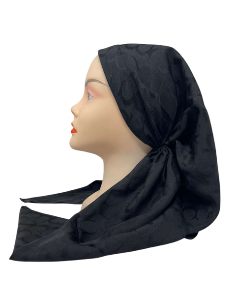 It's Younique OB-CO-BLK Black Designer Inspired Pre-Tied Open Back Bandanna with Velvet Grip