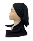 Triple Up Black Cable Knit Unlined Pre-Tied Bandanna