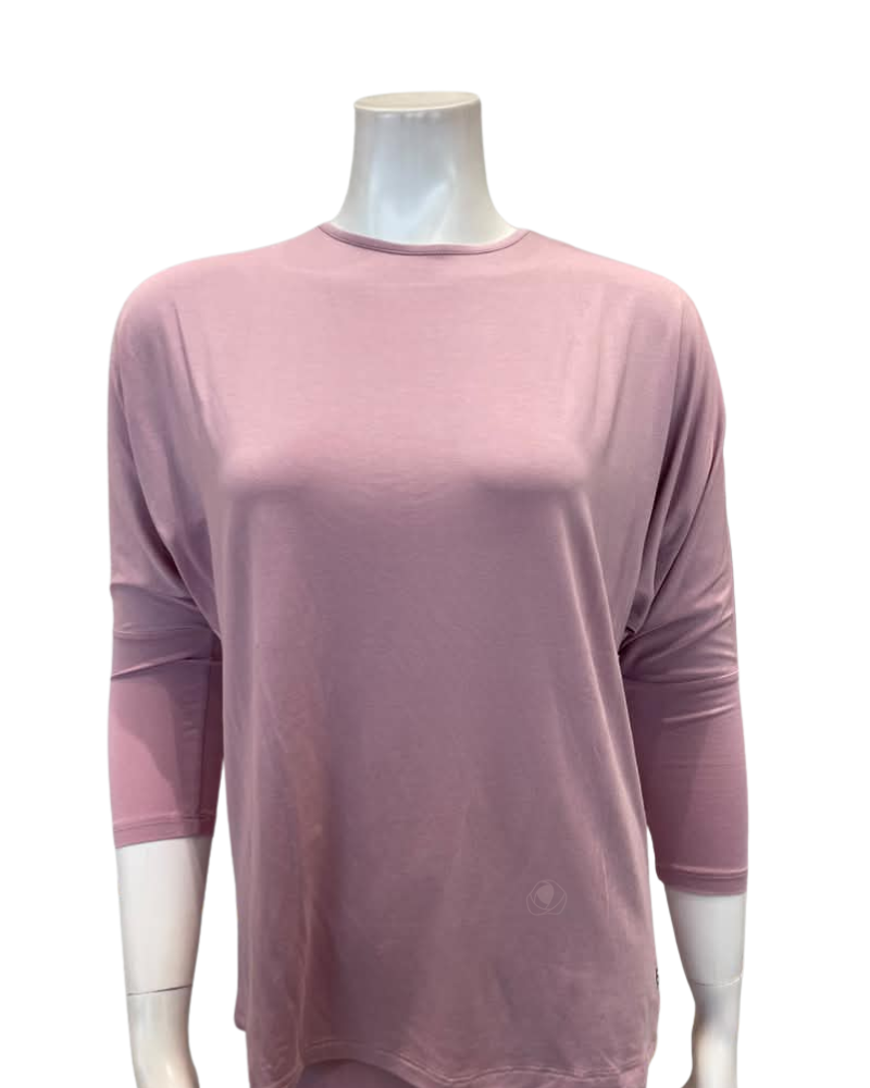 Oh! Zuza Lilac Round Neck Modal Pajamas Set