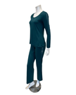 Oh! Zuza Deep Green Lace Trim Modal Pajamas Set
