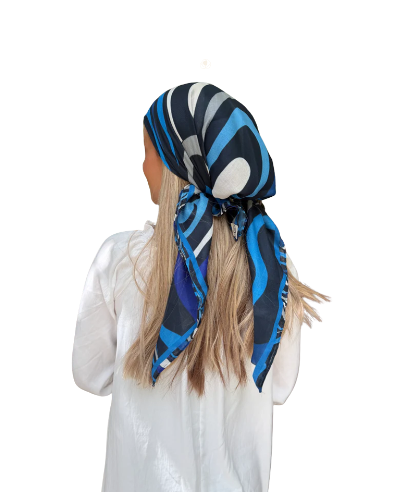 Scarf Bar Inspired Midnight Wave Square Scarf with Invisible Grip Myselflingerie.com