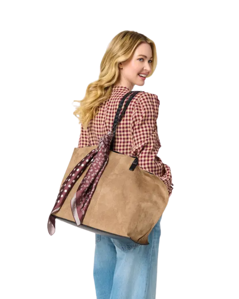 ShiraLeah Taupe Roberta Tote Bag