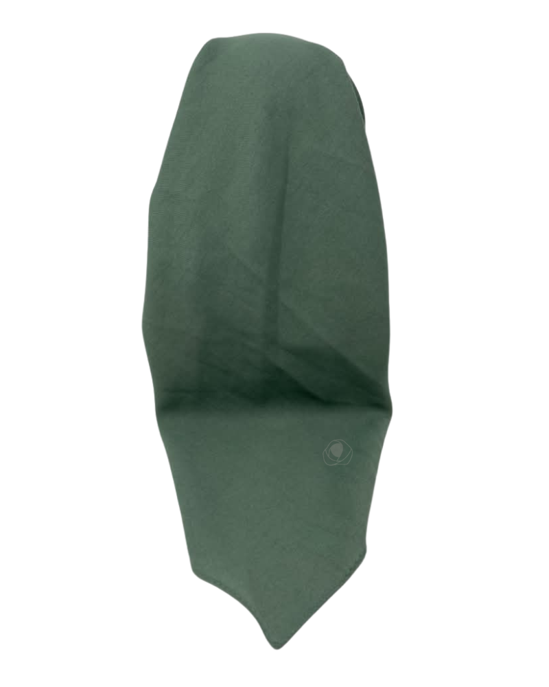 It's Younique Solid Olive Favorite Fabric Pre-Tied Open Back Bandanna with Velvet Grip