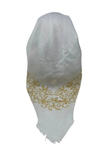 It's Younique OB-LACE-GO White with Gold Lace Border Design Pre-Tied Open Back Bandanna with Velvet Grip Myselflingerie.com