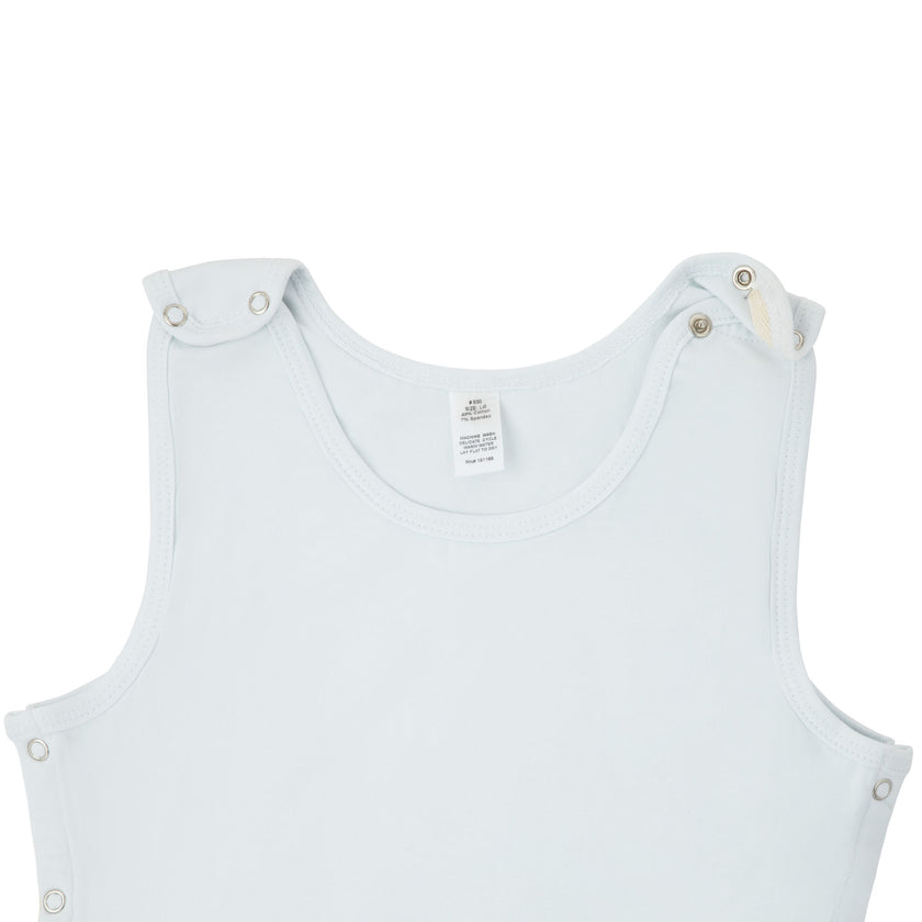 Buttermint White Beginner's Snapped Bodysuit with Shelf Bra / 2 Pack
