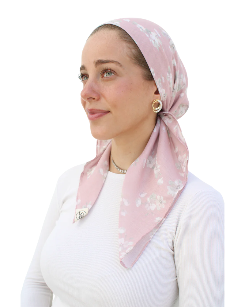 Scarf Bar Blushing Petals Square Scarf with Velvet Grip Myselflingerie.com