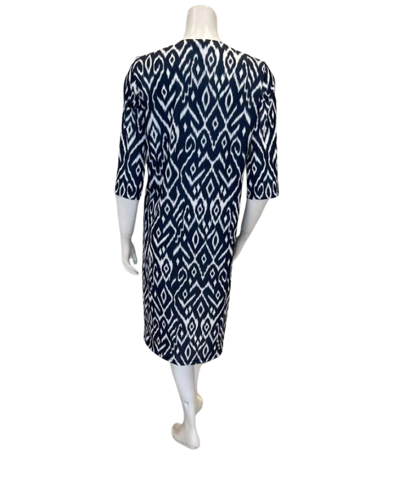 Jackie O' Navy Printed Swim Cover Up Dress Myselflingerie.com 