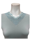 Oh! Zuza Mint Swirl Design Modest V Neck Modal Nightshirt