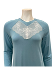 Oh! Zuza Aqua Lace Modal Nightshirt