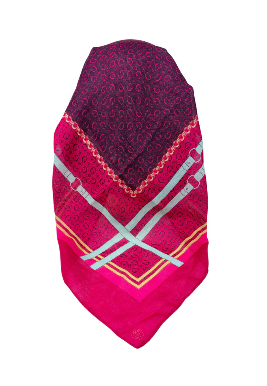 It's Younique OB-GUCBE-DKPK Dark Pink Gucci Belts Pre-Tied Open Back Bandanna with Velvet Grip Myselflingerie.com