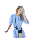 ShiraLeah Navy Frankie Phone Holder Crossbody & Zip Pouch Myselflingerie.com