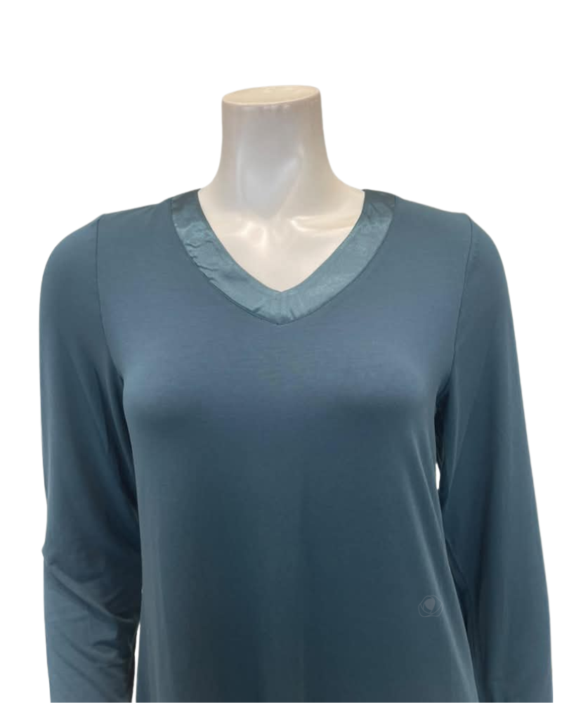 Fleur't Deep Spruce Modest Nightshirt with Shelf Bra