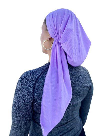 Scarf Bar SB Lilac Dri Fit Pre-Tied Bandanna with Velvet Non Slip Grip Myselflingerie.com
