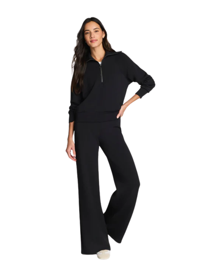 Spanx Very Black AirEssentials Lightweight Half Zip Myselflingerie.com