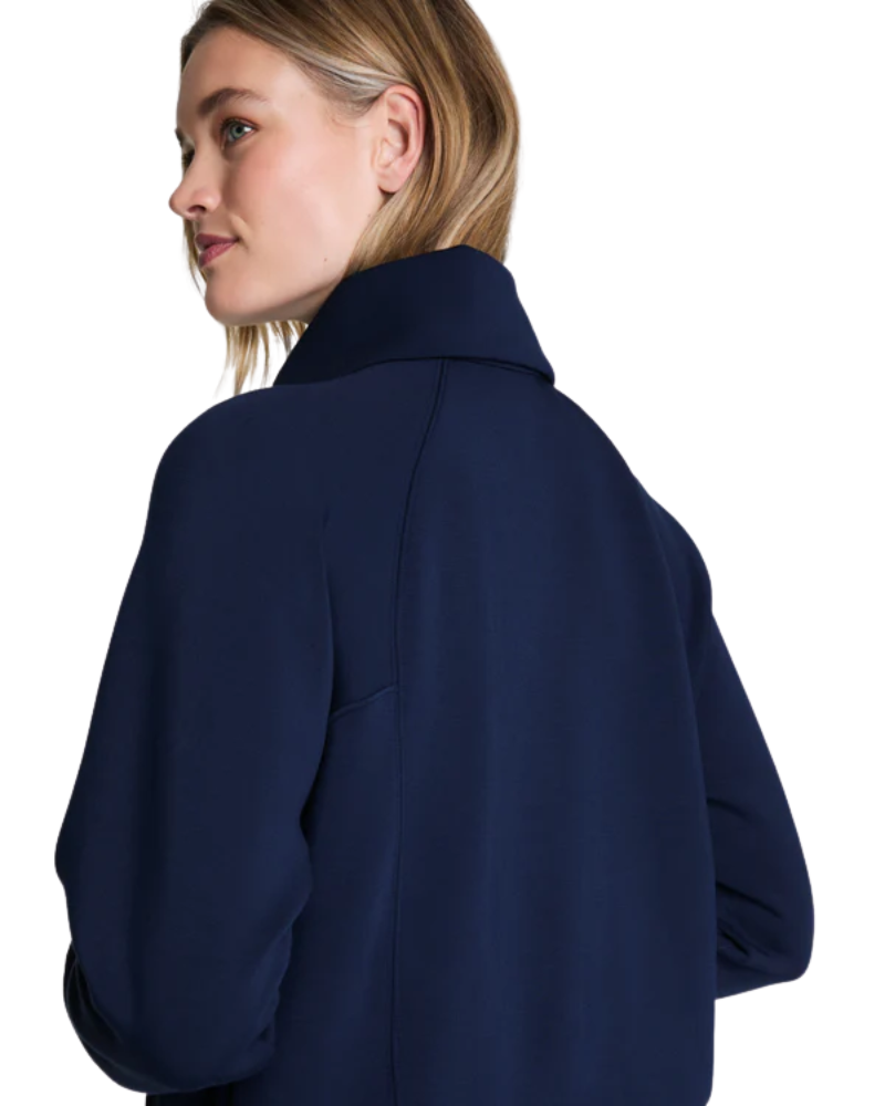 Spanx Timeless Navy AirEssentials Lightweight  Half Zip Myselflingerie.com