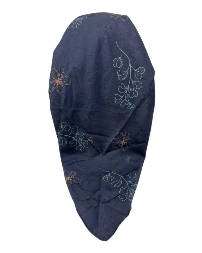 Lizi Headwear Frost Vine Open Back Adjustable Pre-Tied Bandanna with Velvet Grip