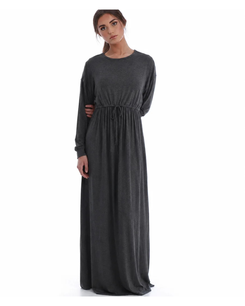 Rojo London Eloise Grey Nursing Friendly Nightgown and Hoodie Set
