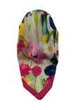 It's Younique OB-SHIM-FLMU Multi Floral Shimmer Pre-Tied Open Back Bandanna with Velvet Grip Myselflingerie.com