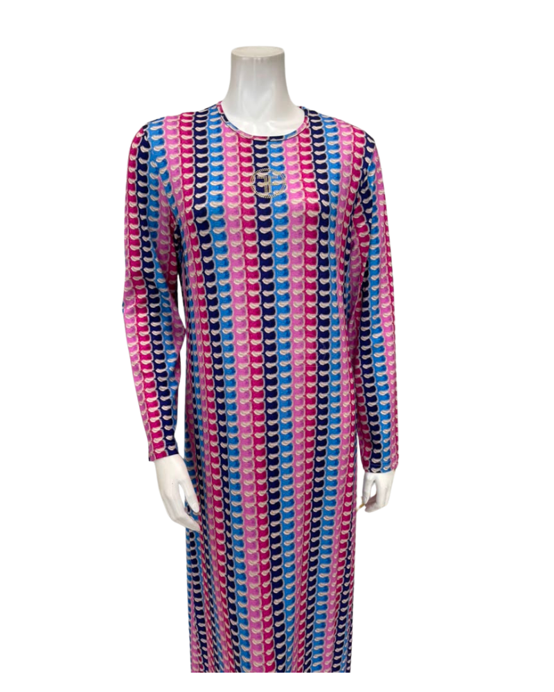 Furstenberg Multicolor Spiral Print Pull On Modal Nightgown
