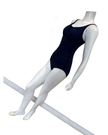 Profile by Gottex Navy Scoop Neck Shirred Peasant Full Coverage Shaping Bathing Suit Myselflingerie.com
