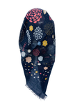 It's Younique OB-ABS-NY Navy Abstract Pre-Tied Open Back Bandanna with Velvet Grip Myselflingerie.com