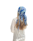 Scarf Bar Inspired Azure Motion Square Scarf with Invisible Grip Myselflingerie.com