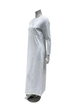 Chicolli N5171 White Dickie Wrap Cotton Versatile Nursing Nightgown Myselflingerie.com